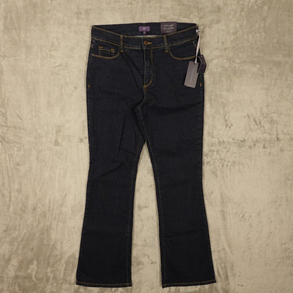 NYDJ Jeans Bootcut‎ Women's Size 12 Dark Wash Indigo Blue Denim NWT